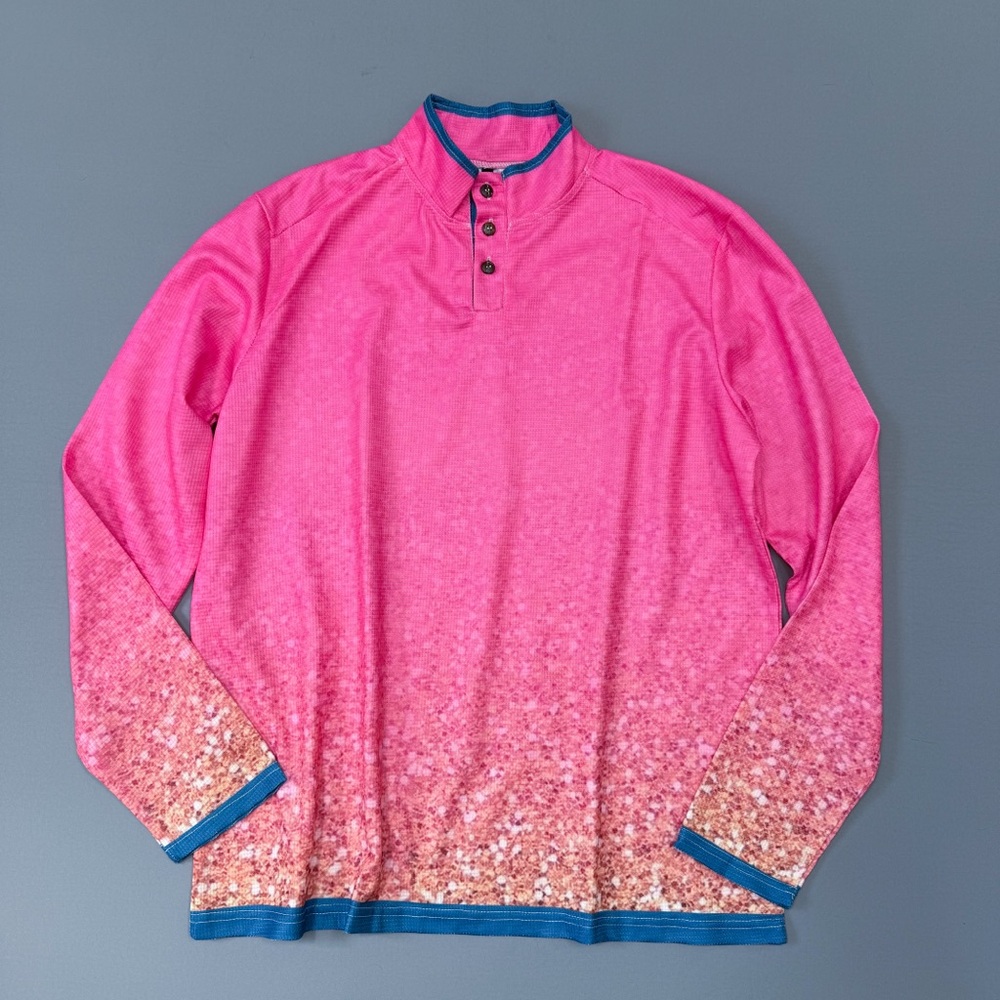 MEN’S Neon Pink Gradient Shirt, S.